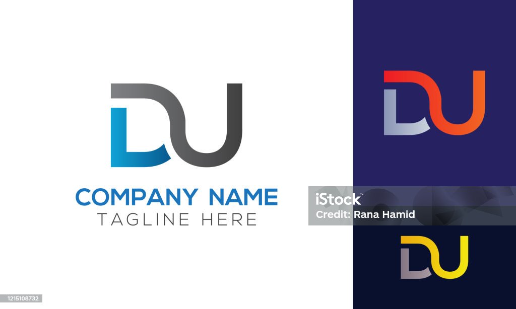 Du Logo Sticker Initial Du Letter Logo With Creative Modern Business Typography Vector ...