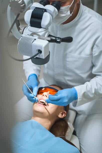istock Dentist using modern technology for patient stock photo 1215110610