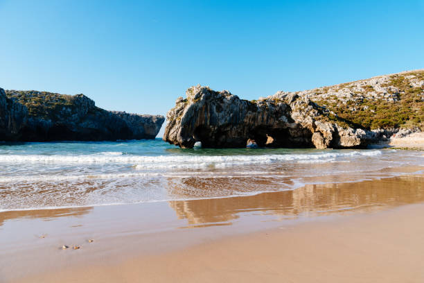 istock Beach of Cuevas del Mar (Caves of the sea), Llanes, , Spain 1215112983