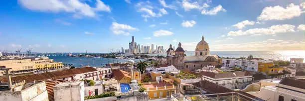 Streets of Cartagena in Colombia, South America