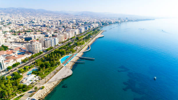 istock Aerial view of Molos, Limassol, Cyprus 1215114721