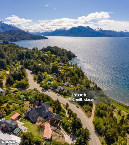 Bariloche And Its Spectacular View Over Lake And Andes Panorama Argentina Stock Photo - Download Image Now