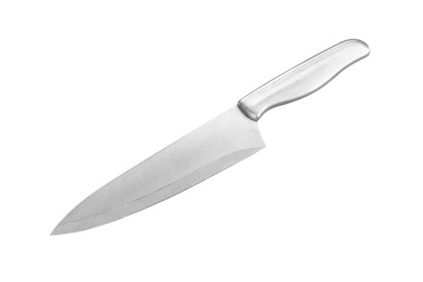 istock kitchen stainless knife isolated on white background with clipping path. 1215126161