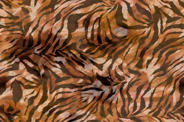 Vector illustration of seamless tiger and zebra stripes animal skin pattern