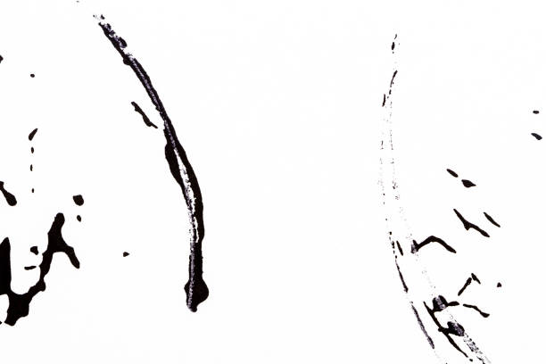 istock Black and white hand painted acrylic background. 1215127704