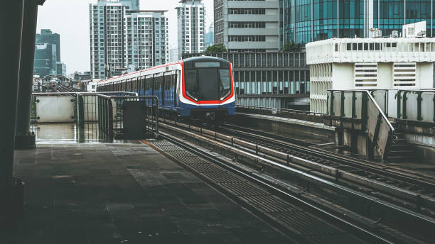 istock Public mass transit that is waiting to receive and send passengers is in an urgent time. 1215129732
