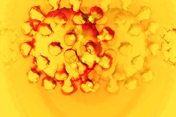 3D render of corona COVID-19 virus cells