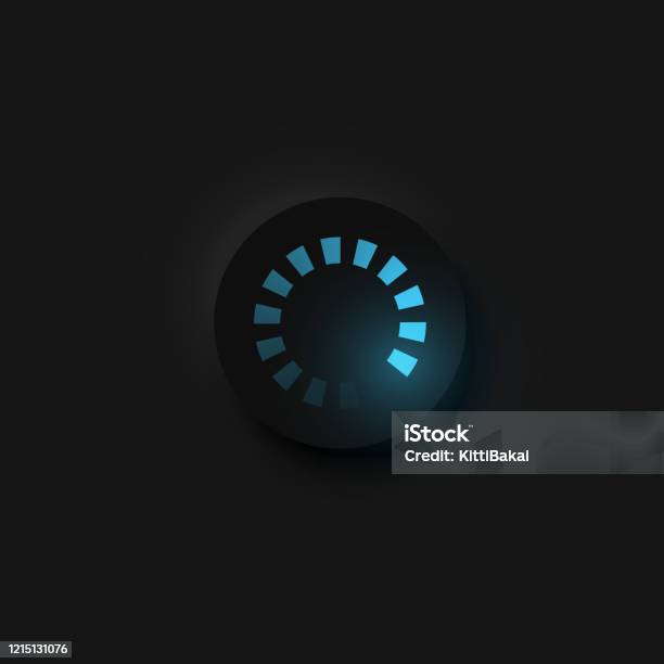 Round Loading Screen Ui Very High Detailed Black User Interface Round Loading Button For ...