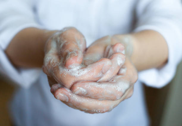 istock Washing hands. Rubbing with a soap. 1215135737
