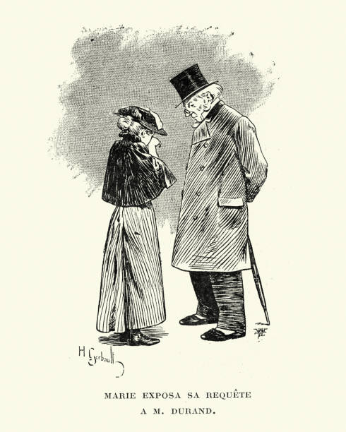 istock Crying girl talking to senior man, Victorian, 19th Century 1215135806