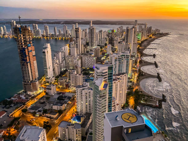 Bocagrande district in Cartagena Colombia, South America