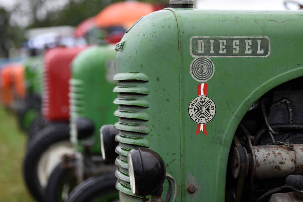 Vintage tractor meeting in Desselbrunn (Vöcklabruck district, Upper Austria) - Every summer, well over 100 old tractors can be admired here.