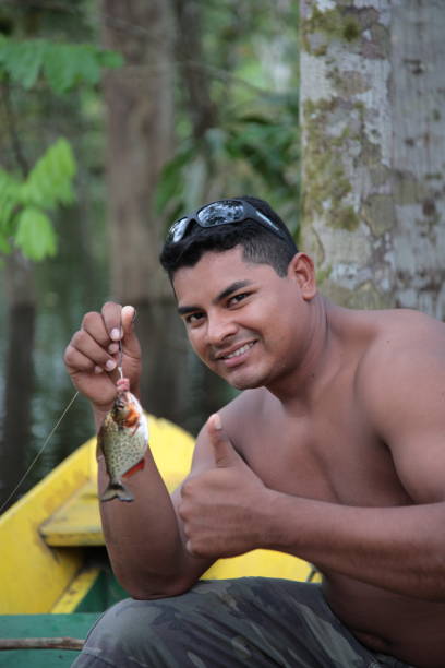istock Wild Piranha fish caught by a man in Amazon jungle river,Brazil 1215140292