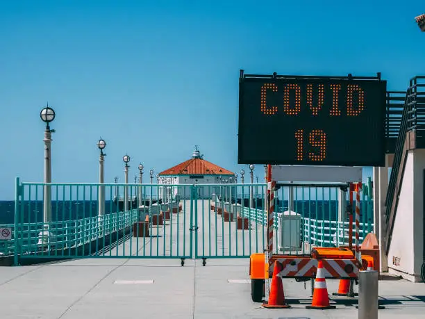 Photo of Manhattan Beach pier, California, COVID-19 pandemic