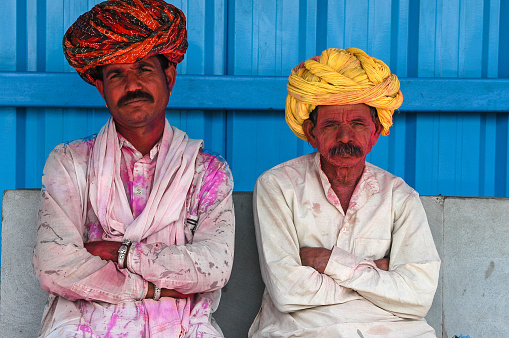 Peasants At The Holi Festival In India Stock Photo - Download Image Now ...