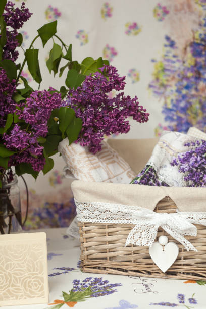 istock View of wicker basket and flower 1215154495