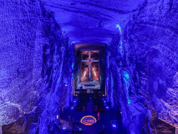 Salt Cathedral of Zipaquira in Colombia Salt Cathedral of Zipaquira in Colombia, South America salt character stock pictures, royalty-free photos & images