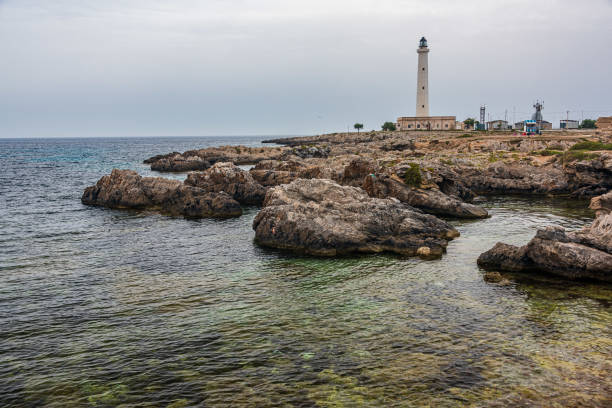 Punta Sottile Lighthouse in Favignana, one of the Aegadian Islands in Sicily