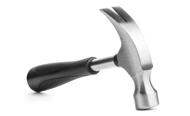 istock Close-up of hammer on white 1215164573