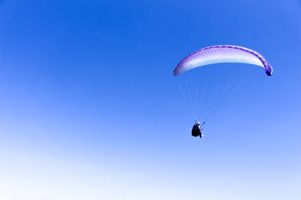 istock Paragliding in the blue sky 1215165747
