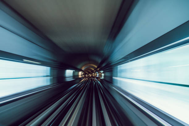 istock Metro Rail Riding through Tunnel 1215170883