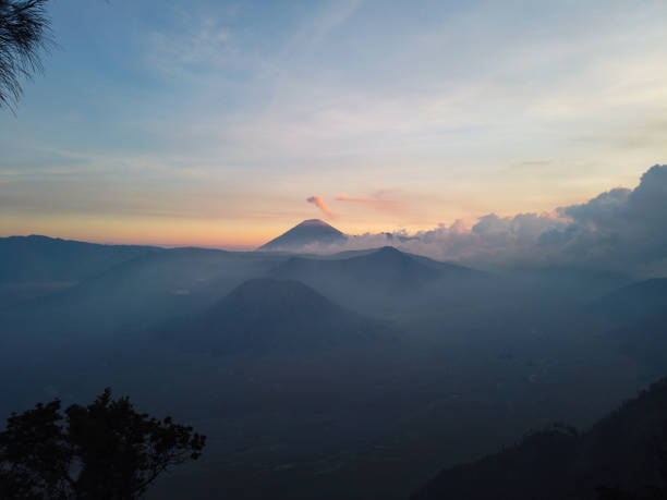 istock Beautiful view over mount Bromo at the sunset 1215171913