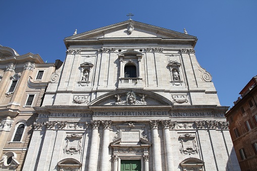 Rome, Italy. Church of Santa Maria in Vallicella (also known as Chiesa Nuova). Baroque church in Parione district.
