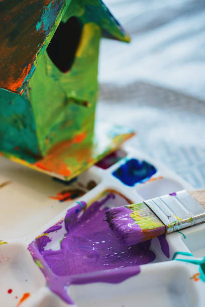 Palette with paints