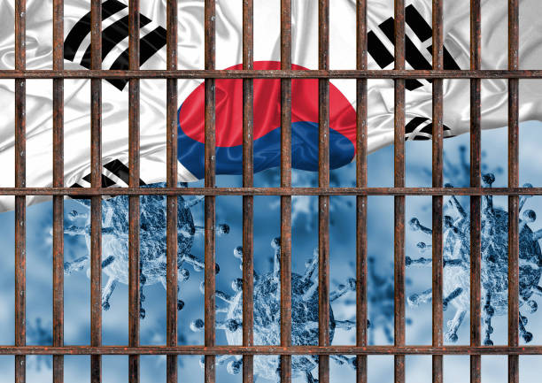 istock South Korea's lockdown against the coronavirus outbreak and pandemic. Preventing Covid-19 disease infection. 1215184821