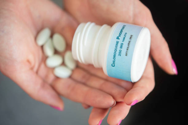istock Chloroquine medicine pills 1215185954