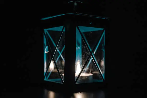 night lantern with a candle inside