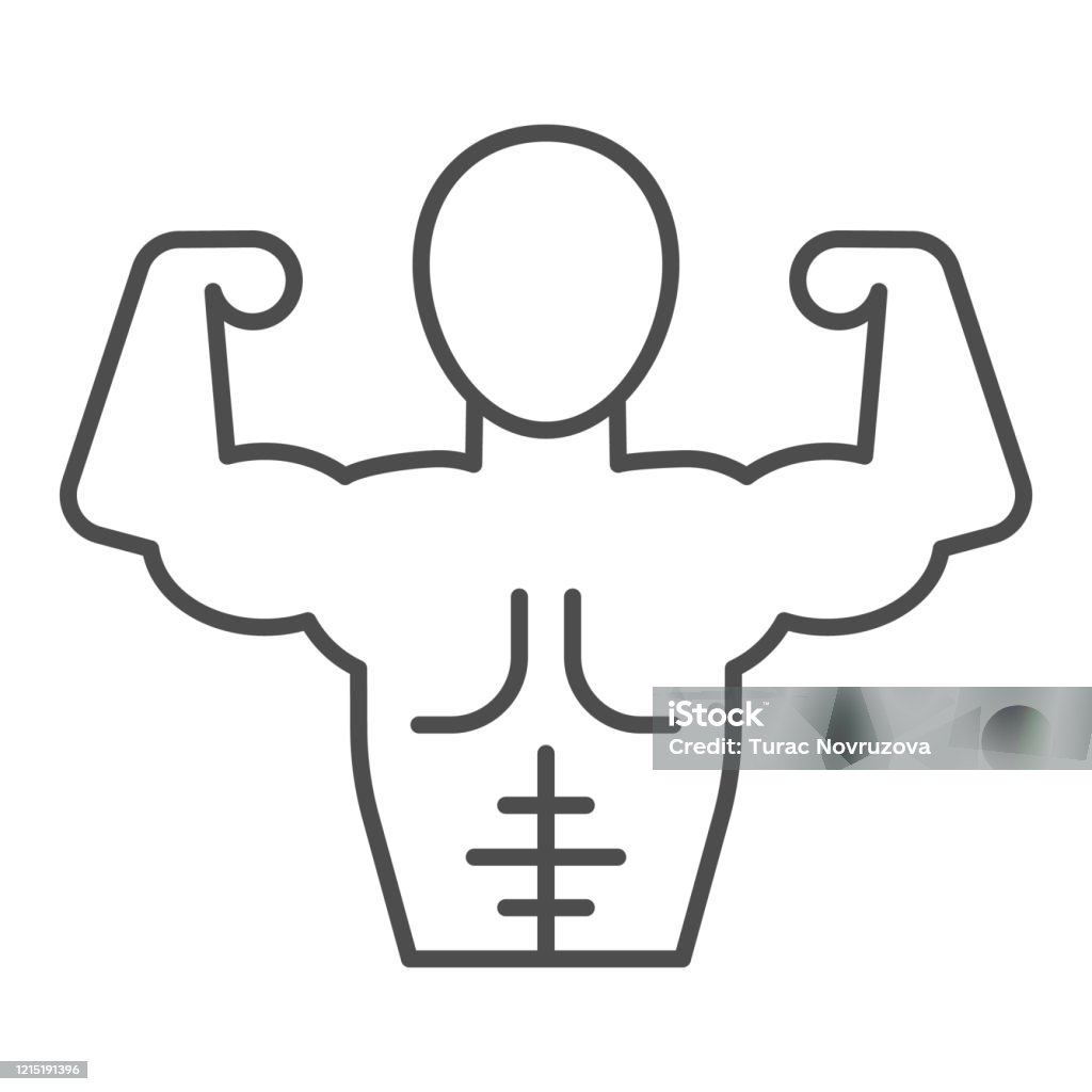 Dòng Người Đàn Ông Cơ Bắp Và Biểu Tượng Vững Chắc Mô Hình Thể Hình ...