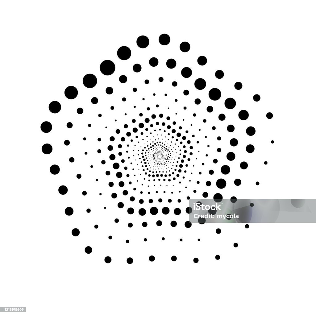 Hình Ngũ Giác Với Các Dấu Chấm Hiệu Ứng Halftone Hình minh họa Sẵn ...