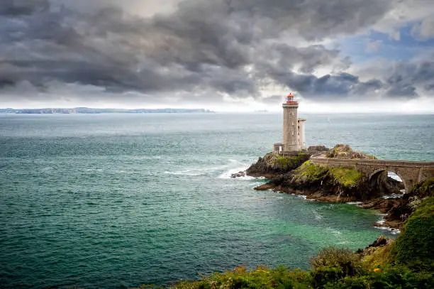 The Petit Minou lighthouse is a lighthouse in the Brest harbor, standing in front of the Fort du Petit Minou, in the municipality of Plouzané. Aligning it with Phare du Portzic, it shows the safe route to follow for ships entering the harbor