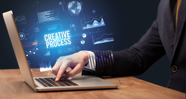 istock Businessman working on laptop, business concept 1215197766