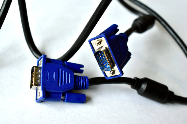 istock New VGA cable for computer and monitor on white background 1215198075