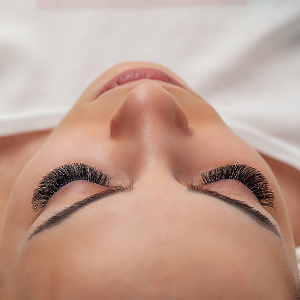 istock Eyes with Long Eyelashes Extension. Lashes. 1215203313