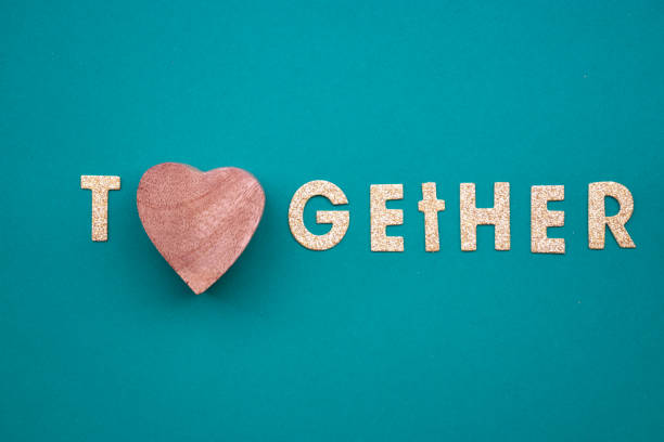 istock Romantic lettering together. postcard or poster element. style valentines day sign. Do it together. 1215206181