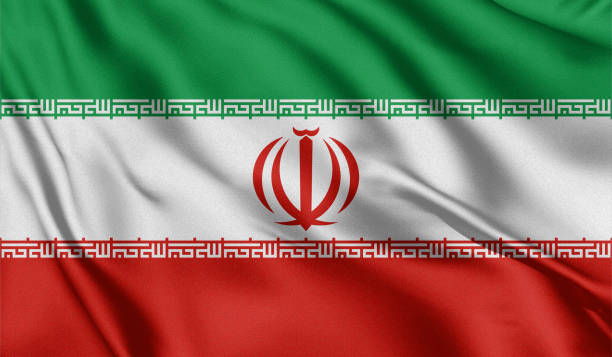 istock Waving color flag. Silk texure. 3d illustration. 1215206283