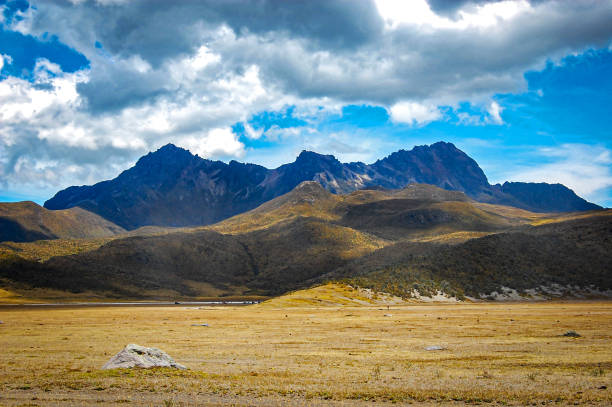 istock Ruminahui volcano and Andes mountains 1215206631