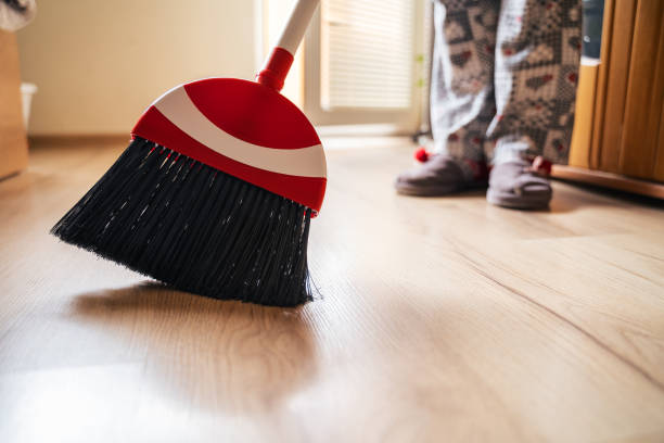 istock COVID-19. Coronavirus Impact and outbreak. Cleaning everything.  Broom time. Sweeping time. 1215207728