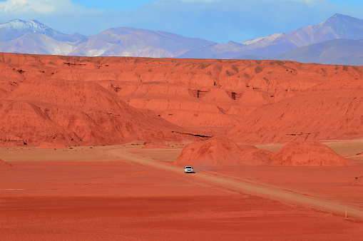 The color and the force of nature in the desert of the devil, Tolar Grande, Salta, Argentina.