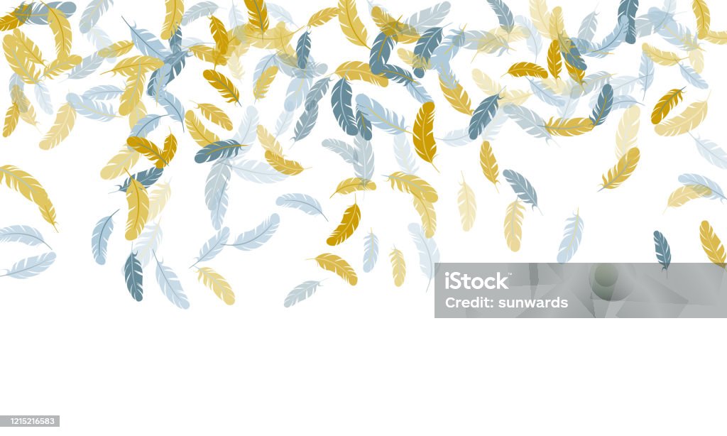 Feather Element Design Falling Feather Elements Soft Vector Design Stock Illustration ...