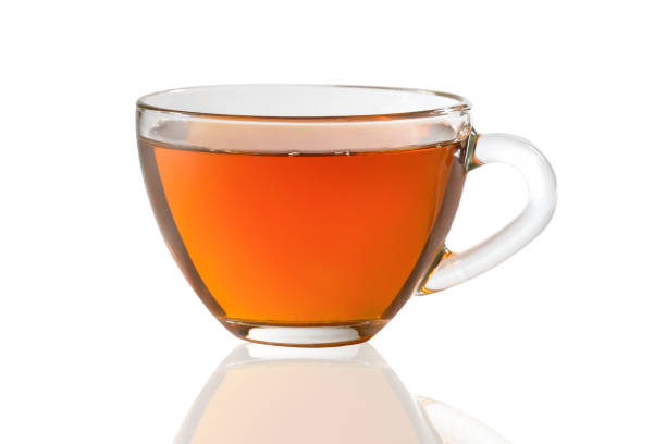 istock Glass cup of black tea isolated on a white background. 1215220943