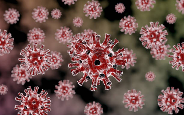 istock Illustration of Coronavirus concept under the microscope. 1215221003