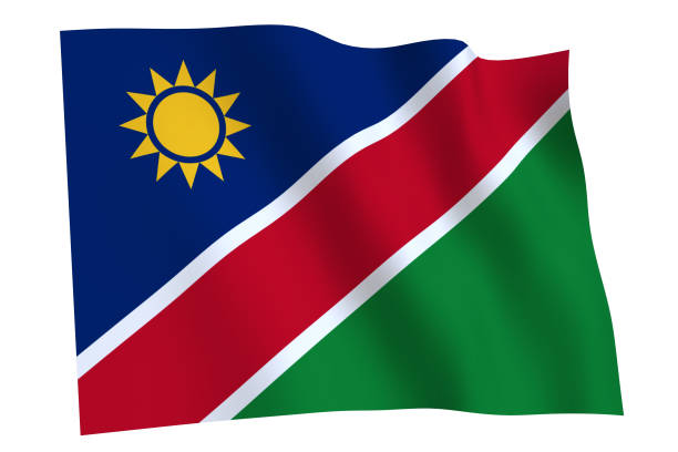 istock Flag of Namibia waving in the wind 1215221327