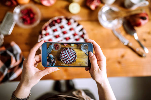 istock Taking Pictures Of Delicious Decorated Pie 1215224662
