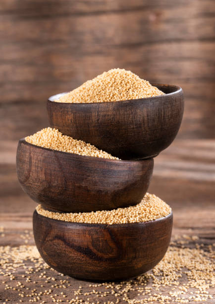 istock Amaranthus - Amaranth seeds in wooden bowls 1215226232