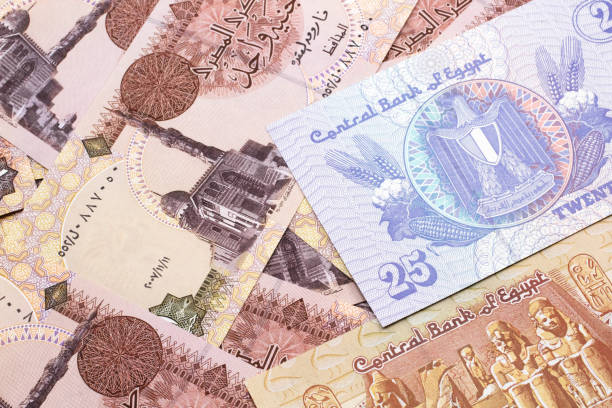 istock A twenty five Egyptian piastres note with Egyptian one pound bank notes 1215227952