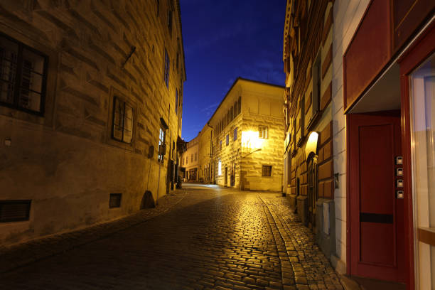istock night scene of  Cesky Krumlov 1215230331